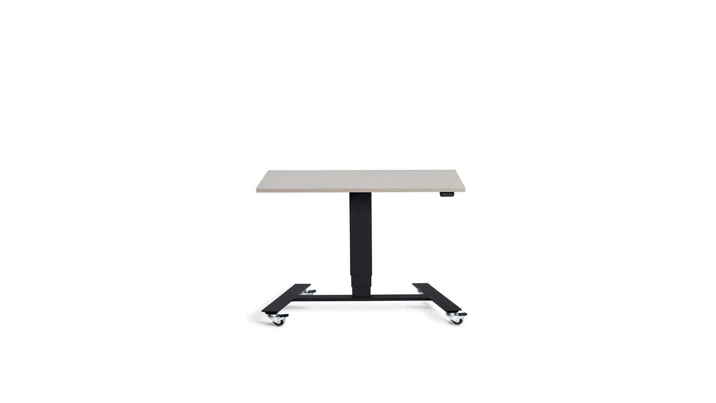 Flex: Ultra-Flexible Mobile Table - Adjustable Height, Single Leg Design, Tabletop 80 x 60 cm