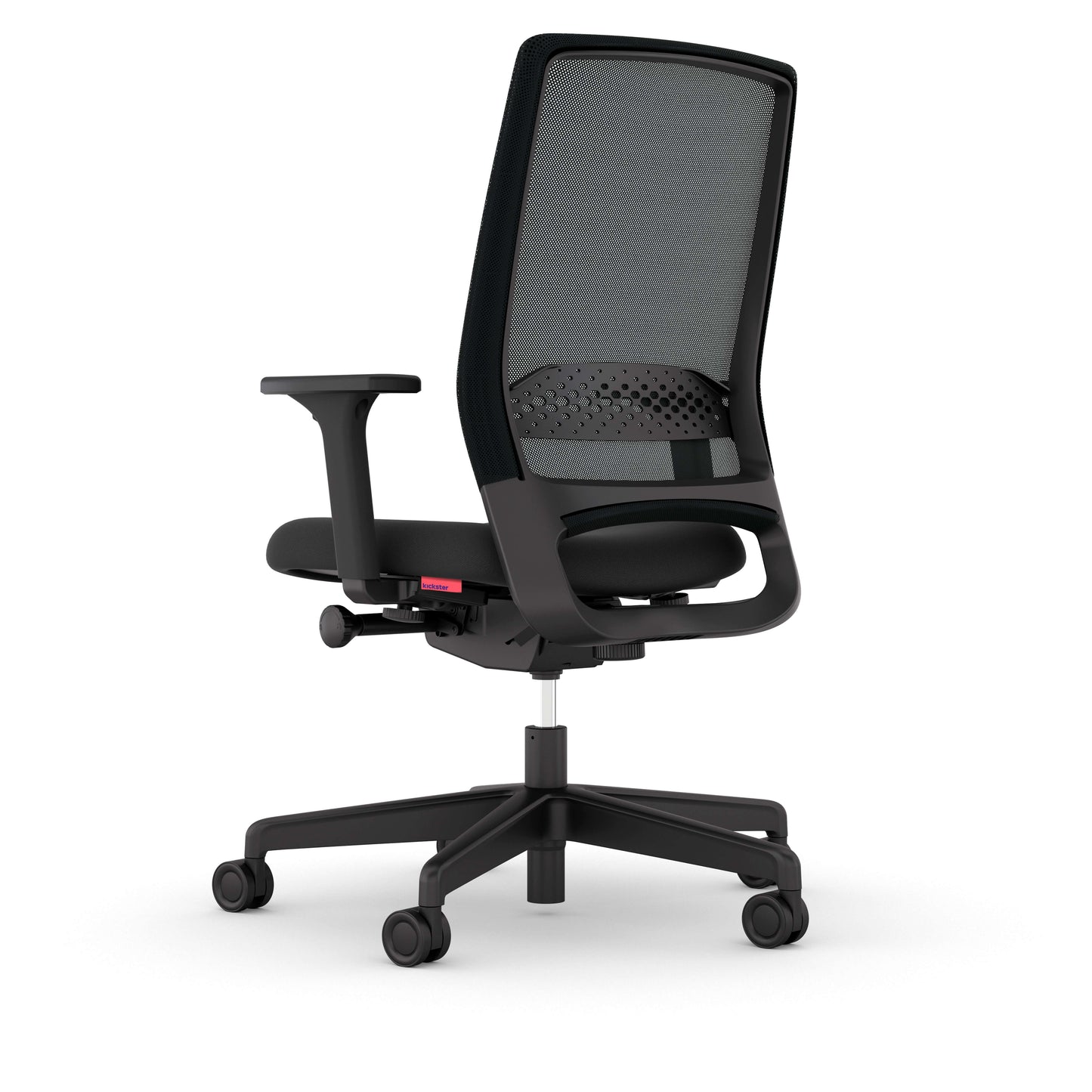 Kickster Task Chair – Ergonomic Office Chair with Lumbar Support, Adjustable Recline & Armrests, Black