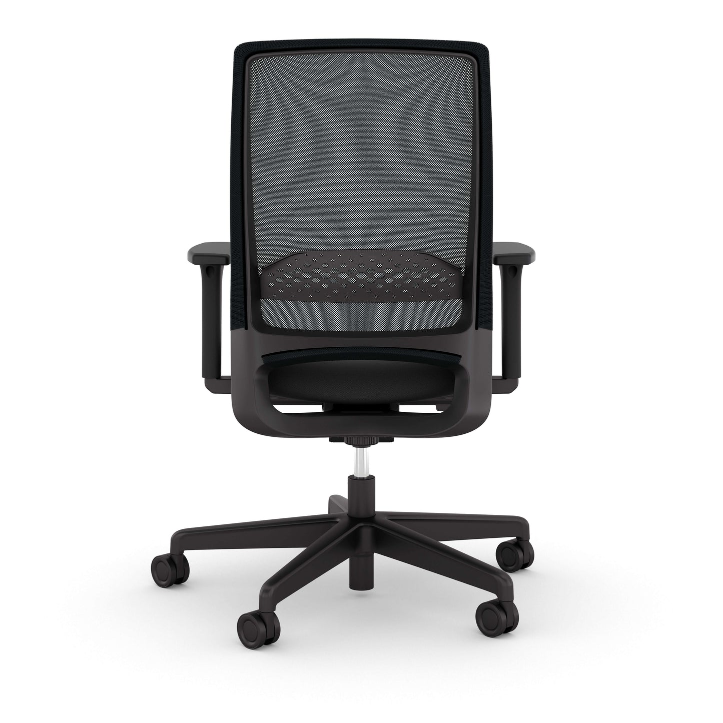 Kickster Task Chair – Ergonomic Office Chair with Lumbar Support, Adjustable Recline & Armrests, Black