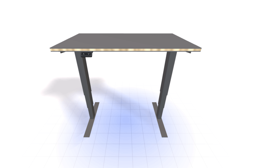 Mini: Compact Heavy-Duty Standing Desk with Dual Motors - Height Adjustable, Space-Saving, Tabletop 100 x 60cm