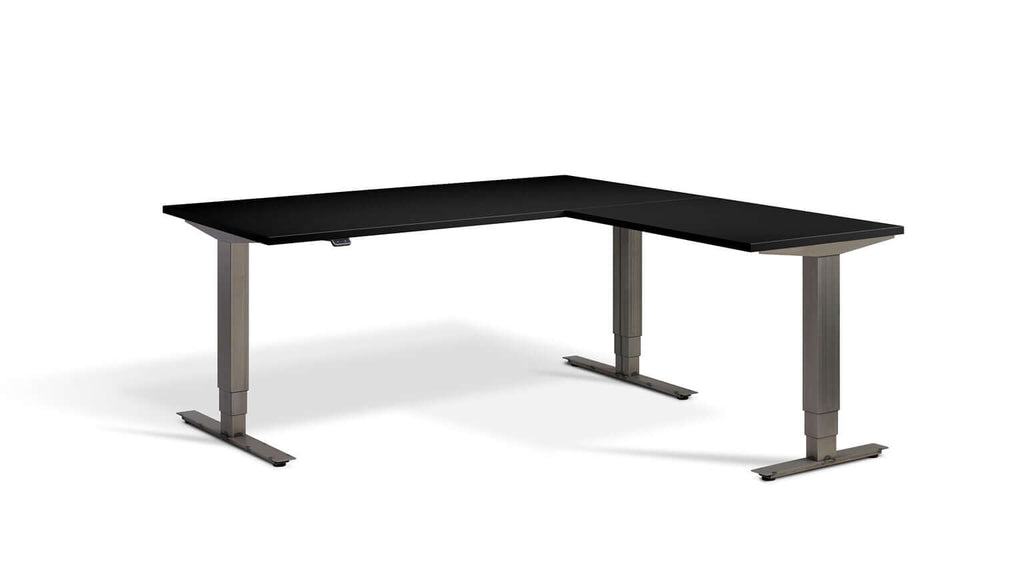 Advance Corner: Triple Motor Height Adjustable Desk - Premium Corner Standing Desk, 160kg Load, Tabletop 180 x 160cm