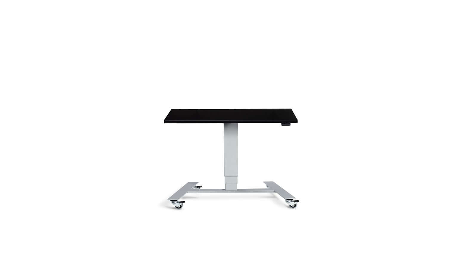 Flex: Ultra-Flexible Mobile Table - Adjustable Height, Single Leg Design, Tabletop 80 x 60 cm