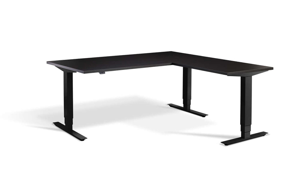 Advance Corner: Triple Motor Height Adjustable Desk - Premium Corner Standing Desk, 160kg Load, Tabletop 180 x 160cm