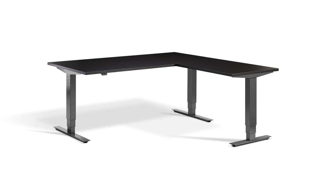 Advance Corner: Triple Motor Height Adjustable Desk - Premium Corner Standing Desk, 160kg Load, Tabletop 180 x 160cm