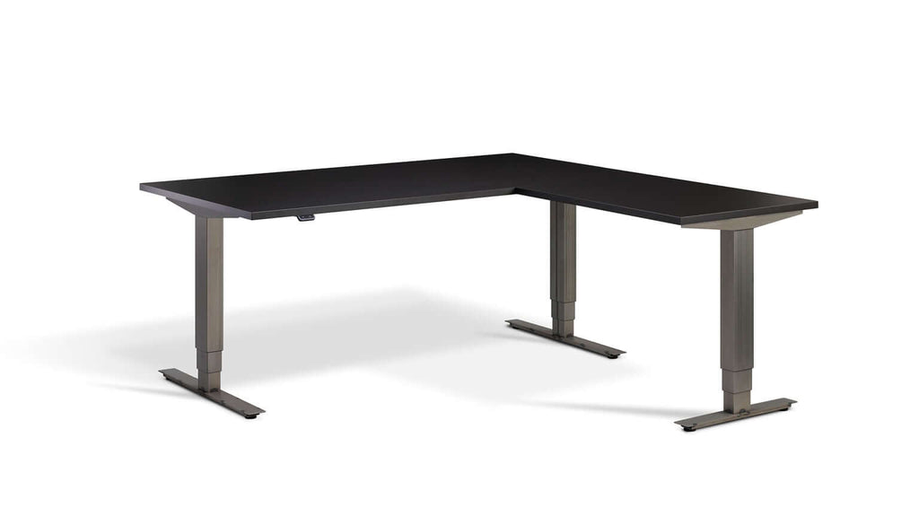 Advance Corner: Triple Motor Height Adjustable Desk - Premium Corner Standing Desk, 160kg Load, Tabletop 180 x 160cm