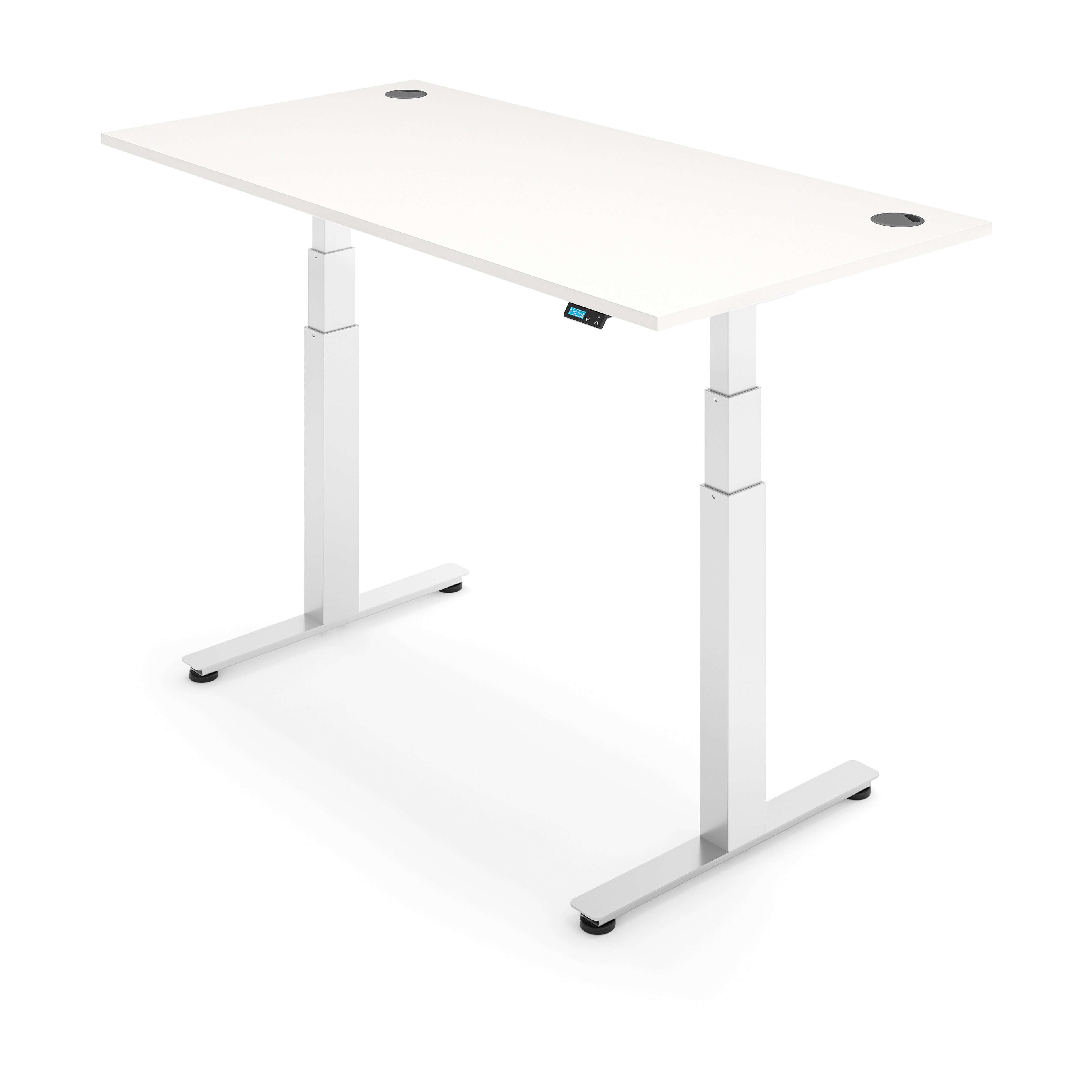 iLohas Active 2+ standing desk in white with dual motor and adjustable height for ergonomic workstations.