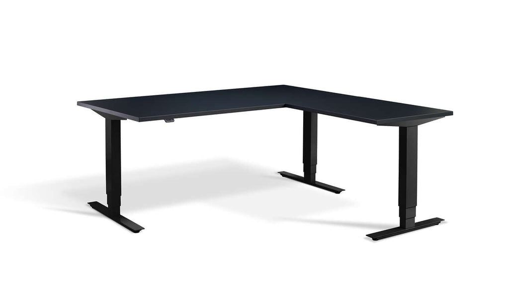 Advance Corner: Triple Motor Height Adjustable Desk - Premium Corner Standing Desk, 160kg Load, Tabletop 180 x 160cm