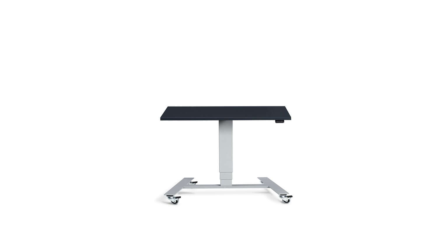 Flex: Ultra-Flexible Mobile Table - Adjustable Height, Single Leg Design, Tabletop 90 x 60 cm