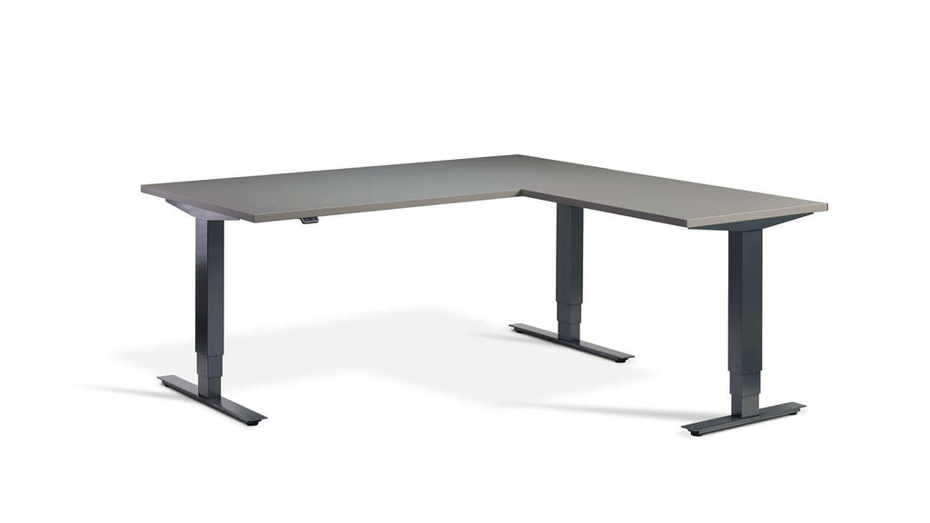 Advance Corner: Triple Motor Height Adjustable Desk - Premium Corner Standing Desk, 160kg Load, Tabletop 180 x 160cm