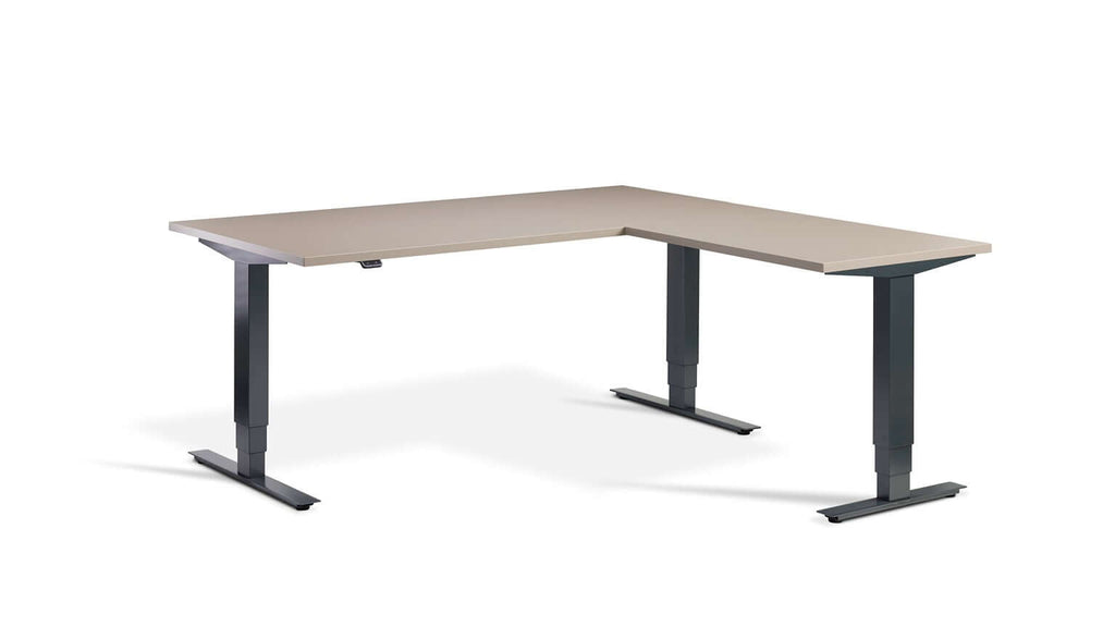 Advance Corner: Triple Motor Height Adjustable Desk - Premium Corner Standing Desk, 160kg Load, Tabletop 180 x 160cm