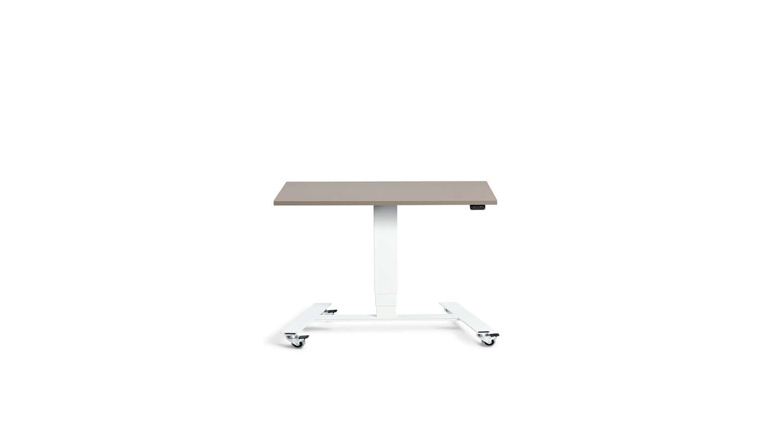 Flex: Ultra-Flexible Mobile Table - Adjustable Height, Single Leg Design, Tabletop 90 x 60 cm