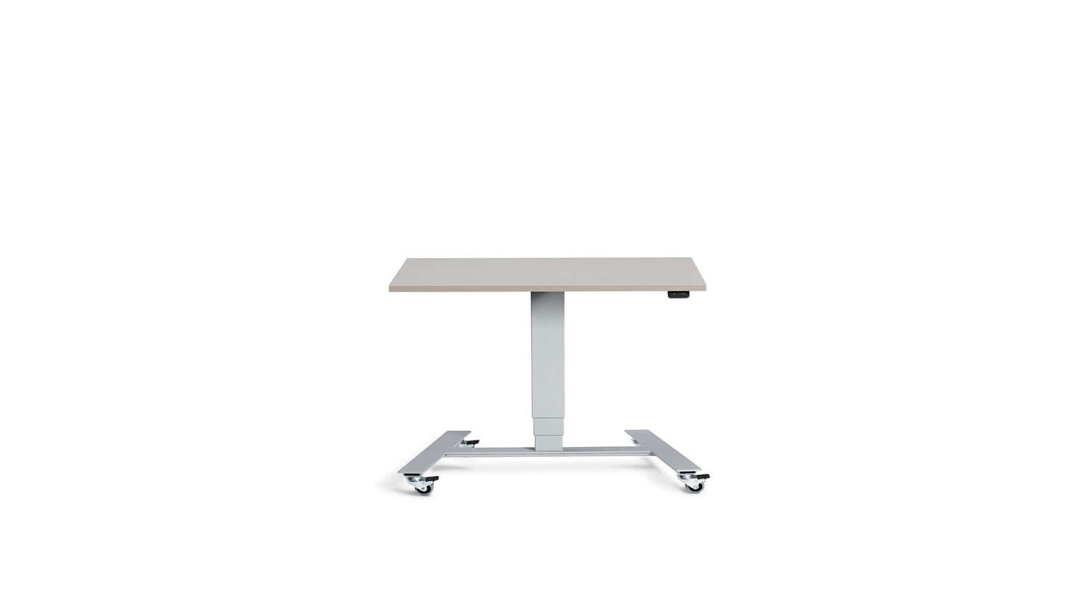 Flex: Ultra-Flexible Mobile Table - Adjustable Height, Single Leg Design, Tabletop 90 x 60 cm