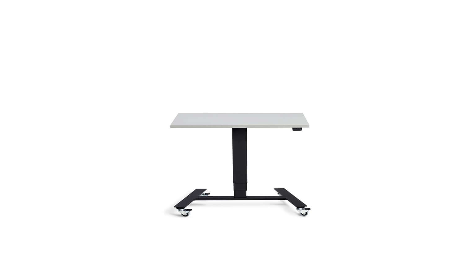 Flex: Ultra-Flexible Mobile Table - Adjustable Height, Single Leg Design, Tabletop 90 x 60 cm