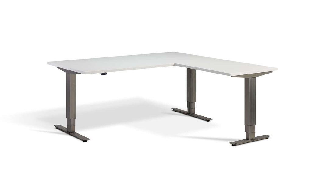 Advance Corner: Triple Motor Height Adjustable Desk - Premium Corner Standing Desk, 160kg Load, Tabletop 180 x 160cm