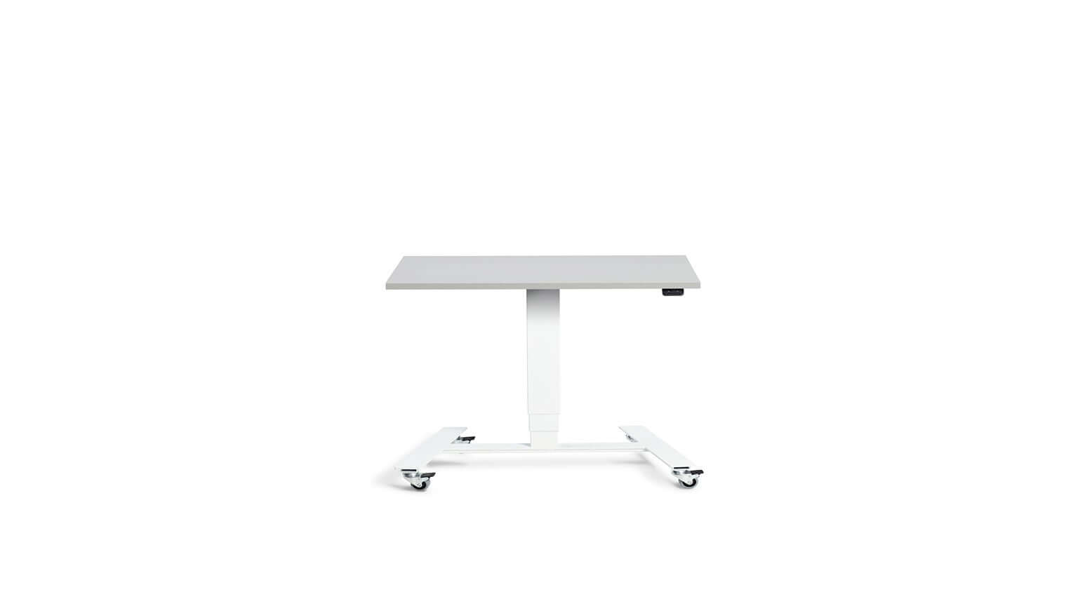 Flex: Ultra-Flexible Mobile Table - Adjustable Height, Single Leg Design, Tabletop 90 x 60 cm