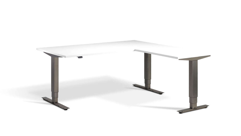 Advance Corner: Triple Motor Height Adjustable Desk - Premium Corner Standing Desk, 160kg Load, Tabletop 180 x 160cm