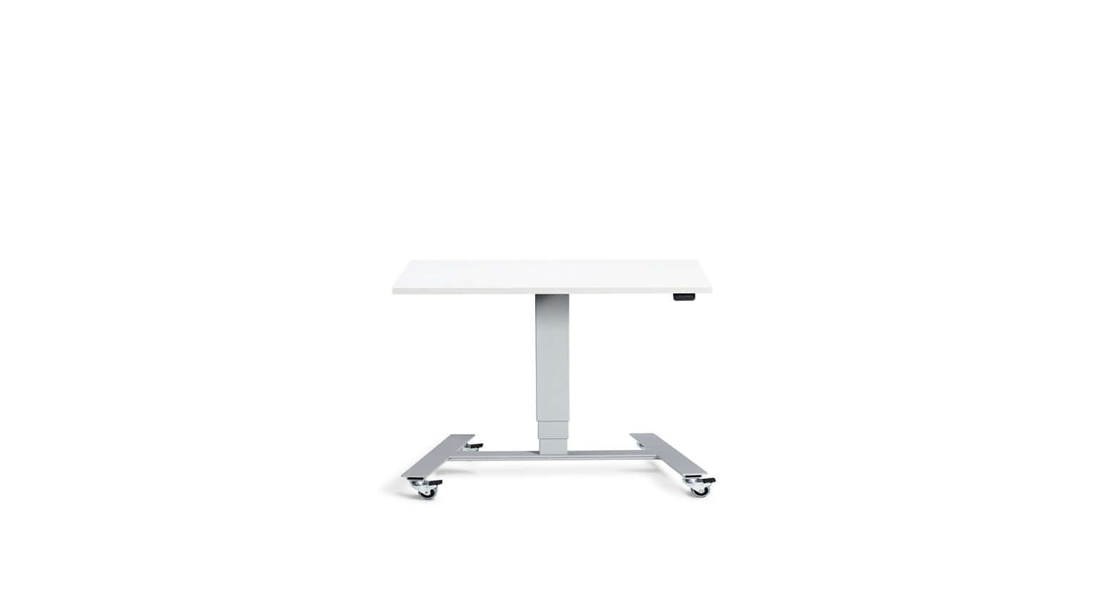 Flex: Ultra-Flexible Mobile Table - Adjustable Height, Single Leg Design, Tabletop 90 x 60 cm