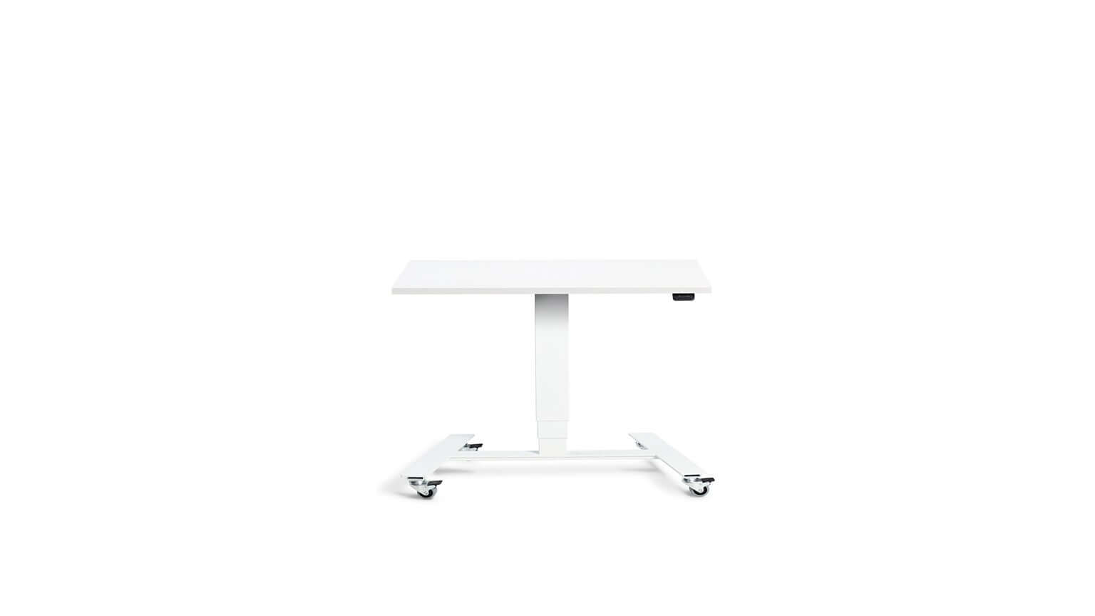 Flex: Ultra-Flexible Mobile Table - Adjustable Height, Single Leg Design, Tabletop 80 x 60 cm