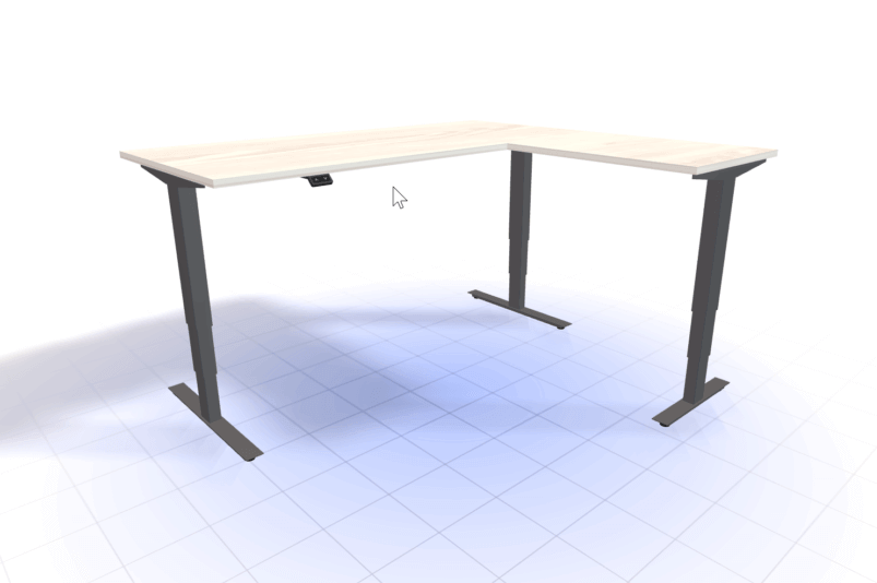 Advance Corner: Triple Motor Height Adjustable Desk - Premium Corner Standing Desk, 160kg Load, Tabletop 180 x 160cm