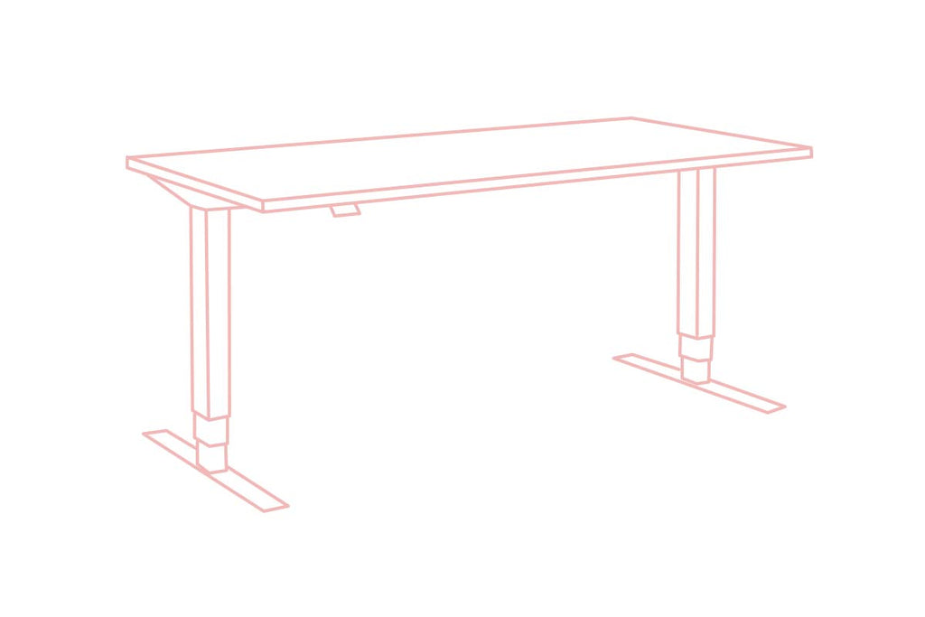 Advance: Dual Motor Height Adjustable Desk - Maximum Height Range, 120kg Load Capacity, Tabletop 140 x 80 cm