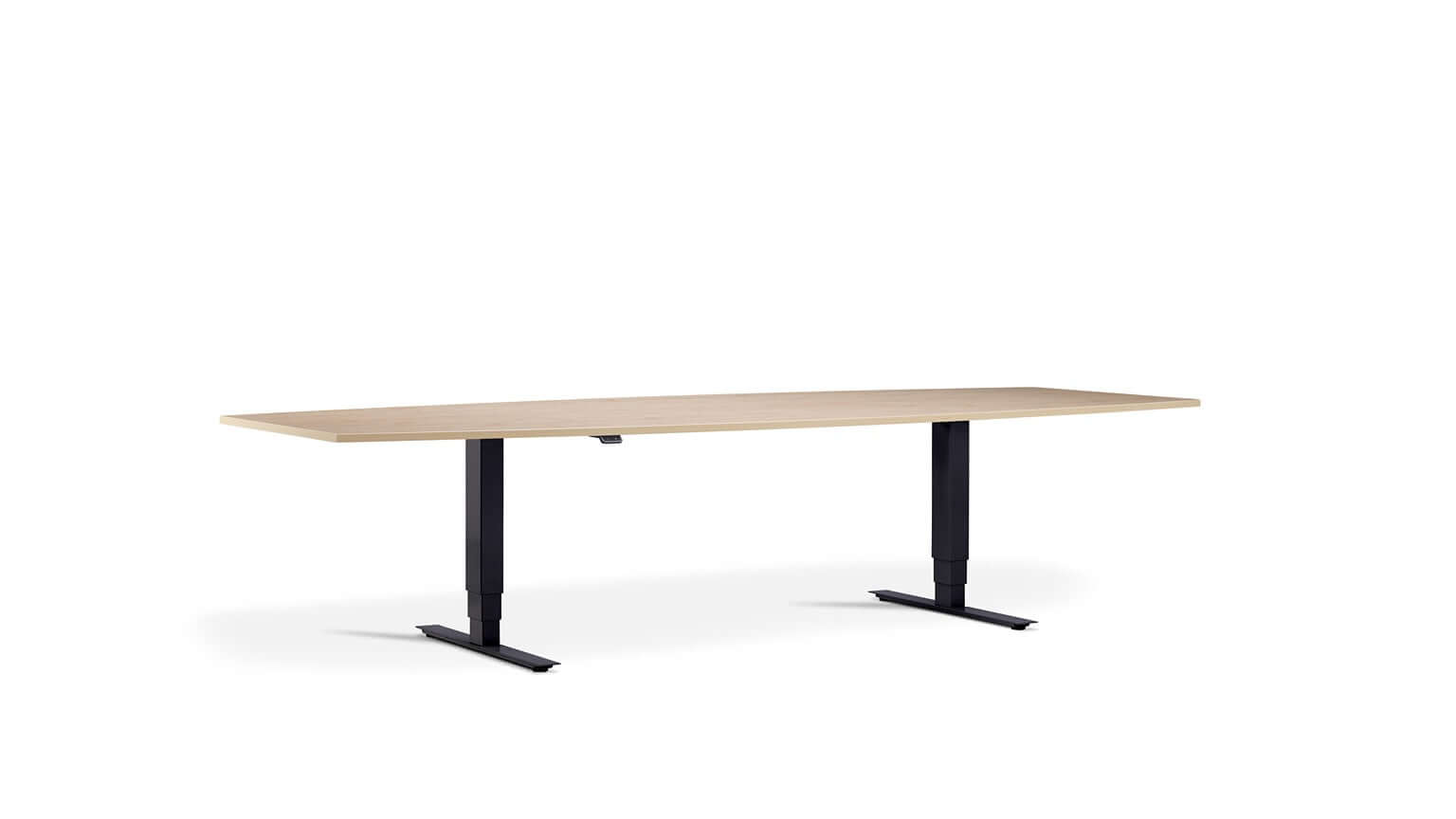 Meet: Height Adjustable Dining Table - Twin Motor, Barrel Style, Ergonomic Dining and Bar Table, Tabletop 240 x 100cm