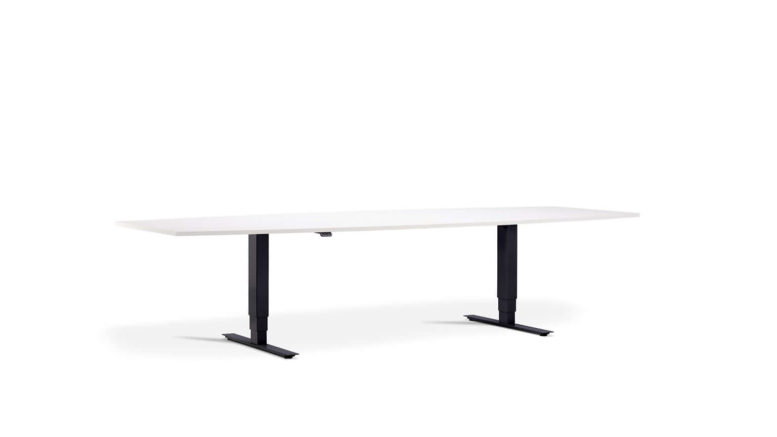 Meet: Height Adjustable Dining Table - Twin Motor, Barrel Style, Ergonomic Dining and Bar Table, Tabletop 240 x 100cm