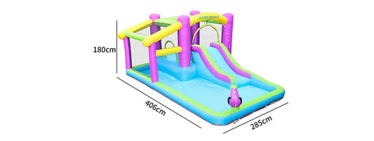Bouncy Castle Pool - Children's inflatable castle trampoline with pool