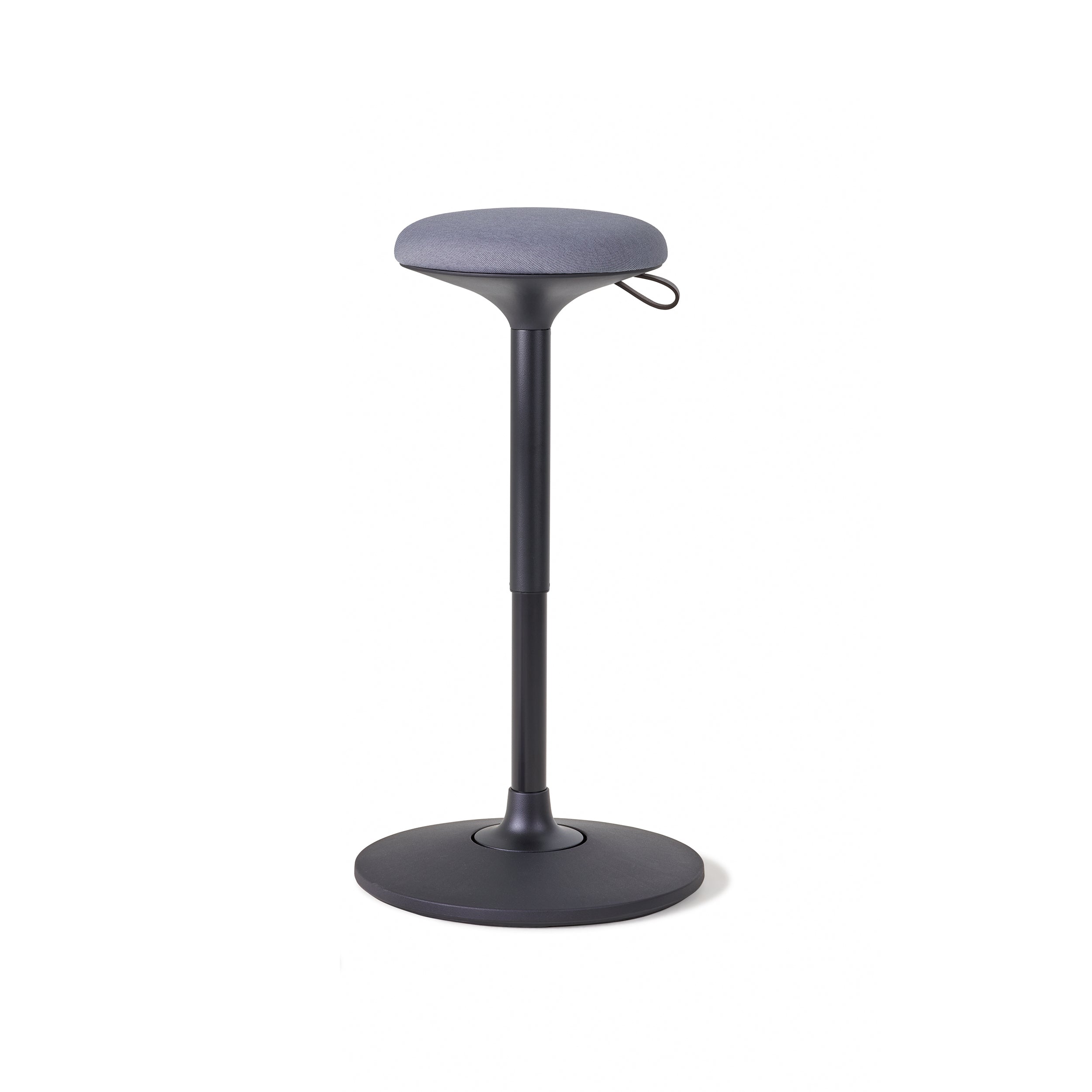 Viasit - Cloonch Standing Seat – Ergonomic Height-Adjustable Active Stool for Sit-Stand Desks & High Tables, Black