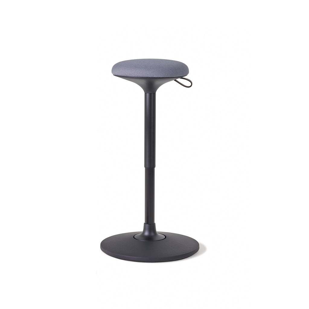 Viasit - Cloonch Standing Seat – Ergonomic Height-Adjustable Active Stool for Sit-Stand Desks & High Tables, Black