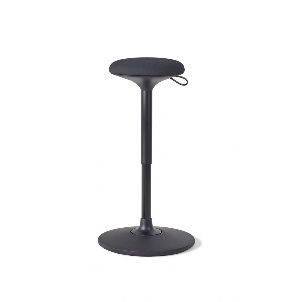 Viasit - Cloonch Standing Seat – Ergonomic Height-Adjustable Active Stool for Sit-Stand Desks & High Tables, Black