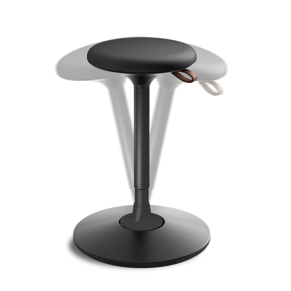 Viasit - Cloonch Standing Seat – Ergonomic Height-Adjustable Active Stool for Sit-Stand Desks & High Tables, Black