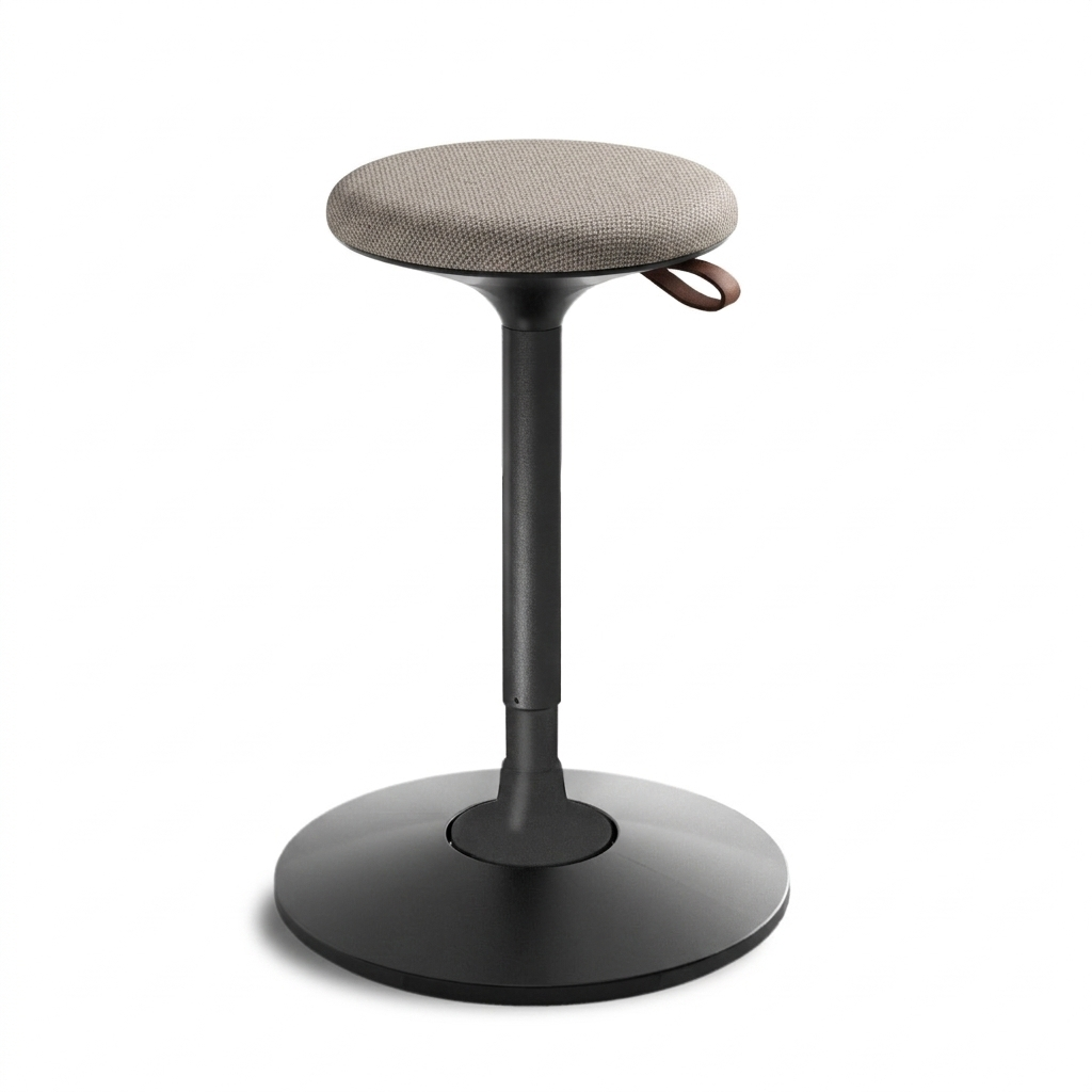 Viasit - Cloonch Standing Seat – Ergonomic Height-Adjustable Active Stool for Sit-Stand Desks & High Tables, Black