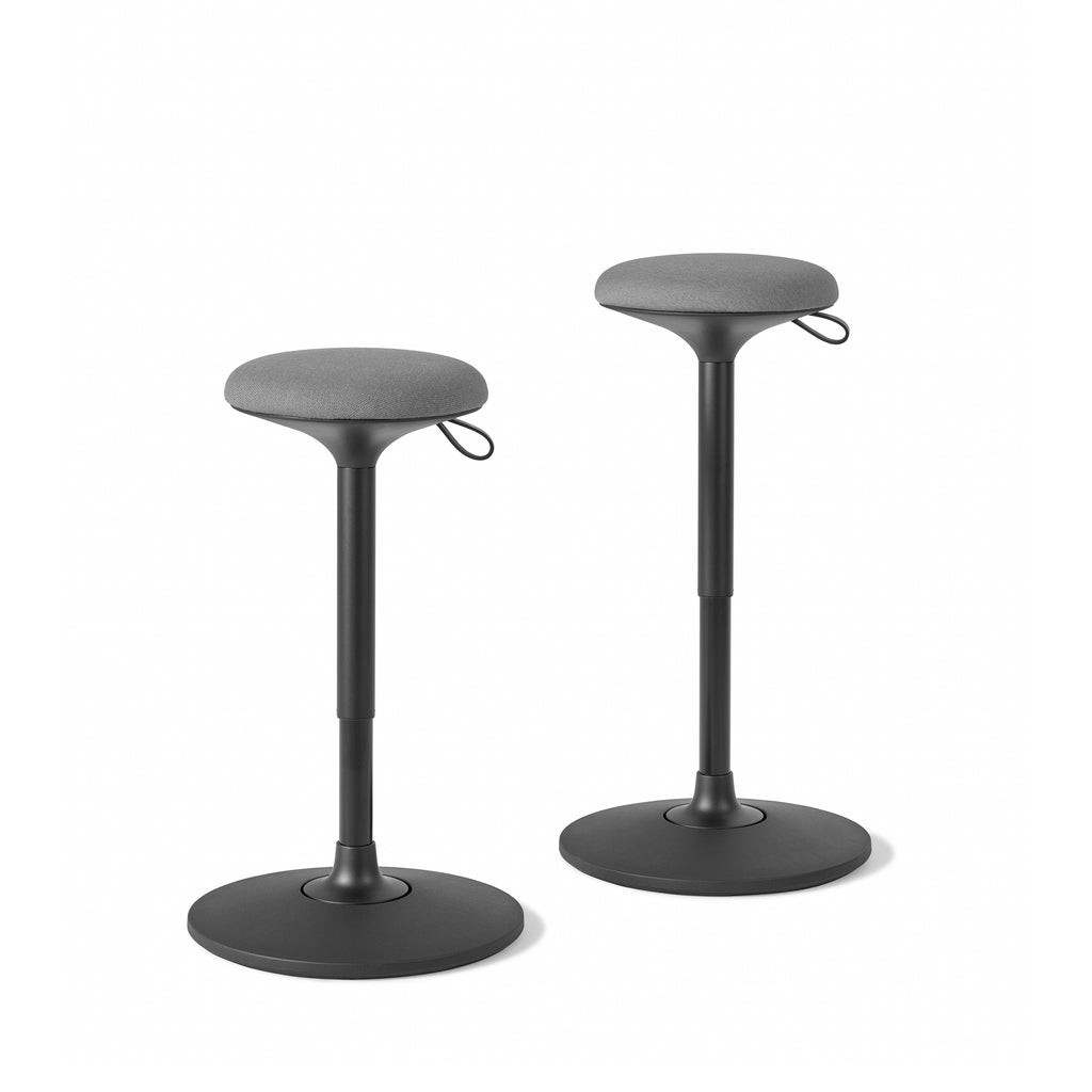 Viasit - Cloonch Standing Seat – Ergonomic Height-Adjustable Active Stool for Sit-Stand Desks & High Tables, Black