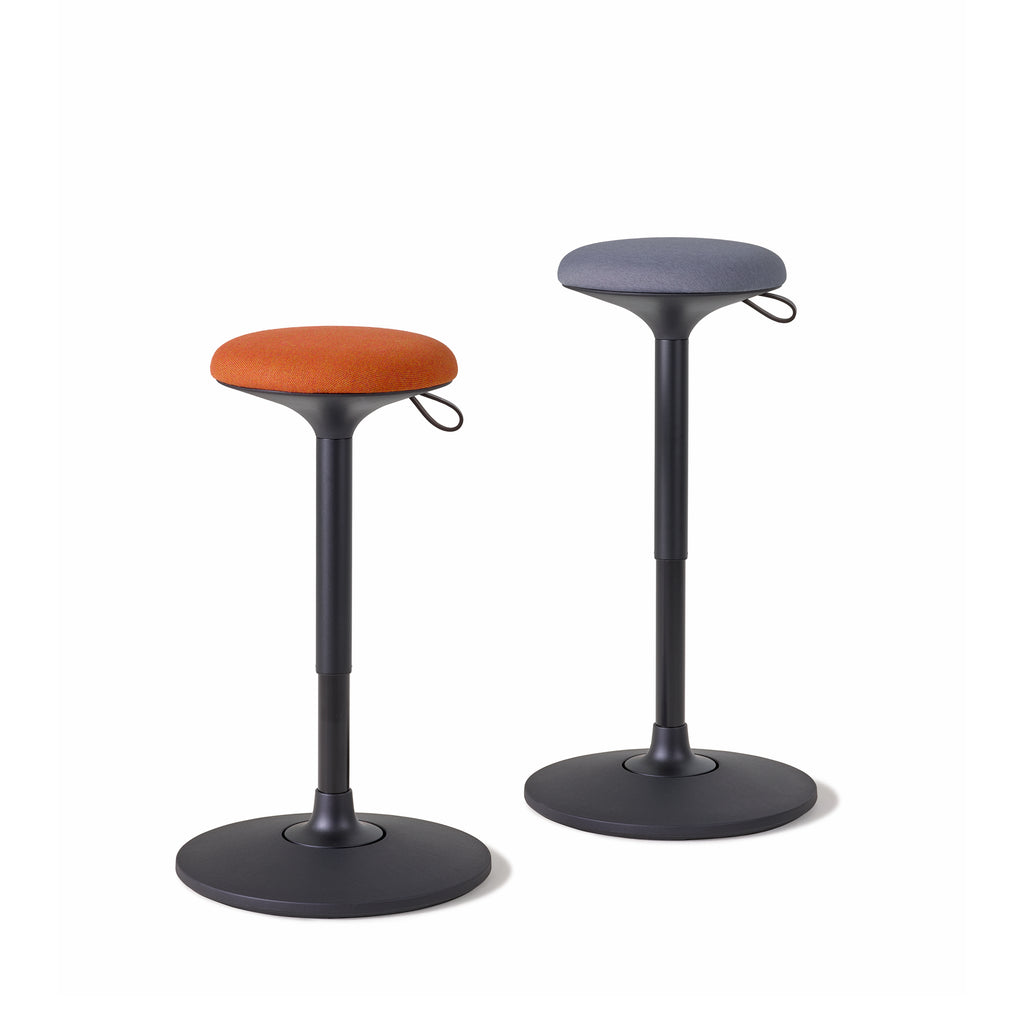 Viasit - Cloonch Standing Seat – Ergonomic Height-Adjustable Active Stool for Sit-Stand Desks & High Tables, Black