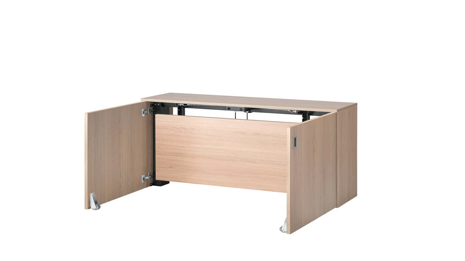 HomeFit Compact Cabinet to Standing Desk – Ergonomic Sit Stand Solution, Tabletop 95 cm x 80 cm