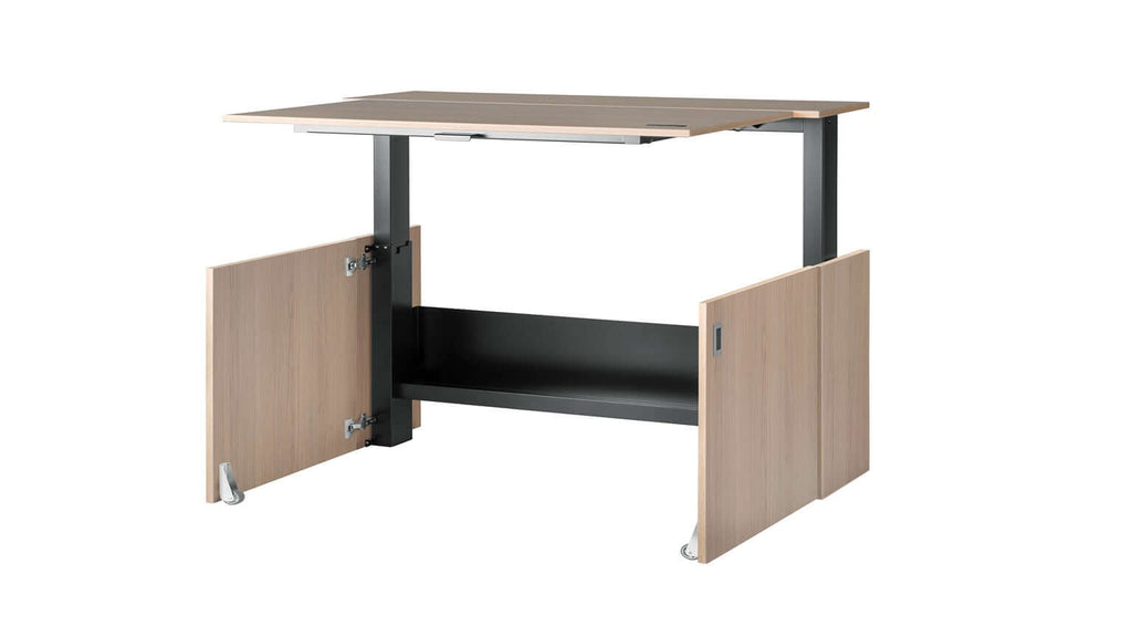 HomeFit Compact Cabinet to Standing Desk – Ergonomic Sit Stand Solution, Tabletop 95 cm x 80 cm