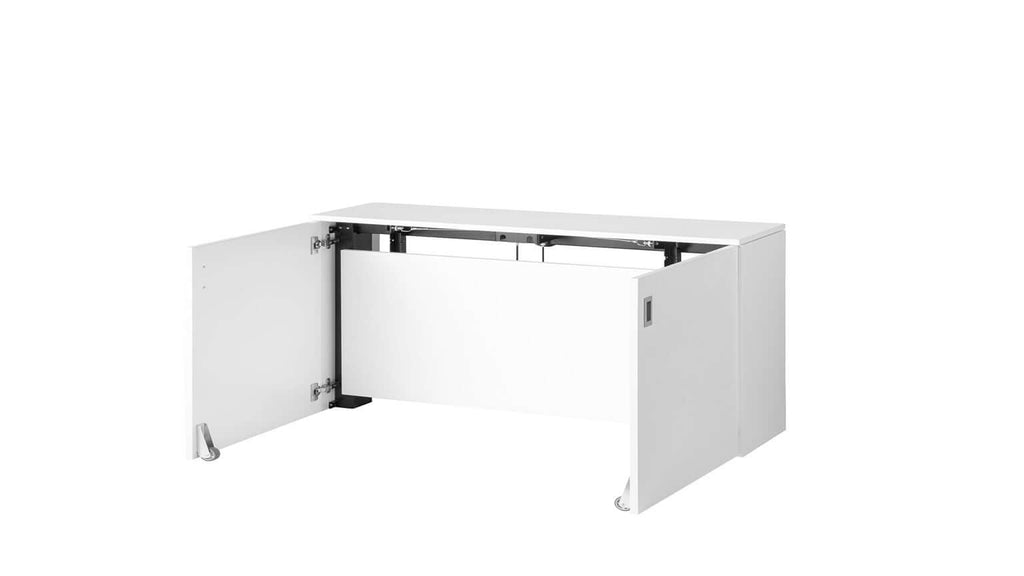 HomeFit Compact Cabinet to Standing Desk – Ergonomic Sit Stand Solution, Tabletop 95 cm x 80 cm