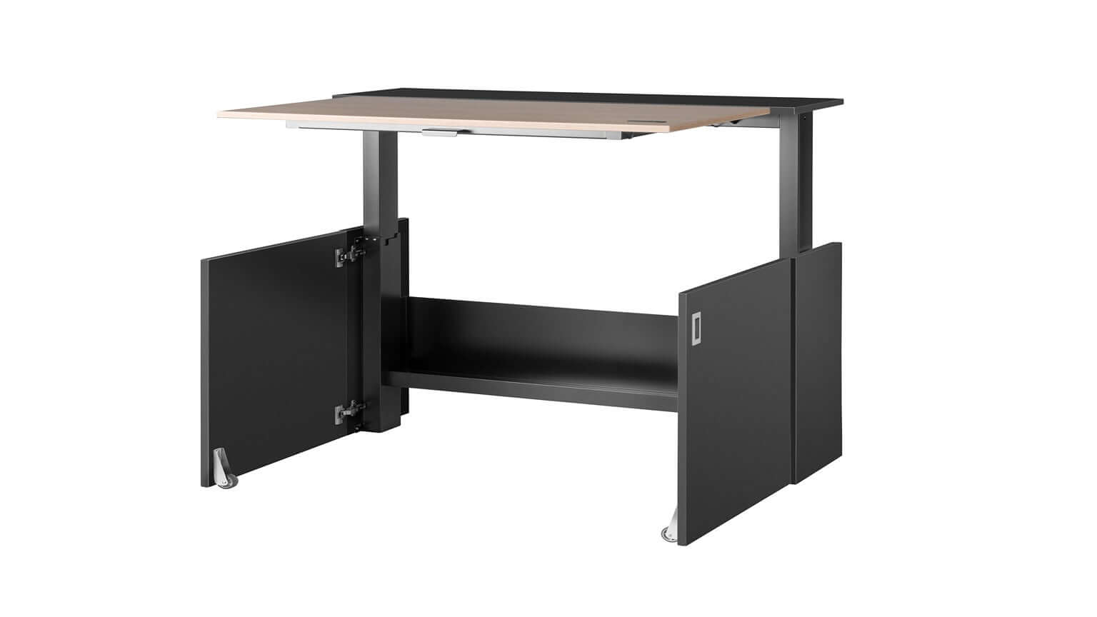 HomeFit Compact Cabinet to Standing Desk – Ergonomic Sit Stand Solution, Tabletop 95 cm x 80 cm
