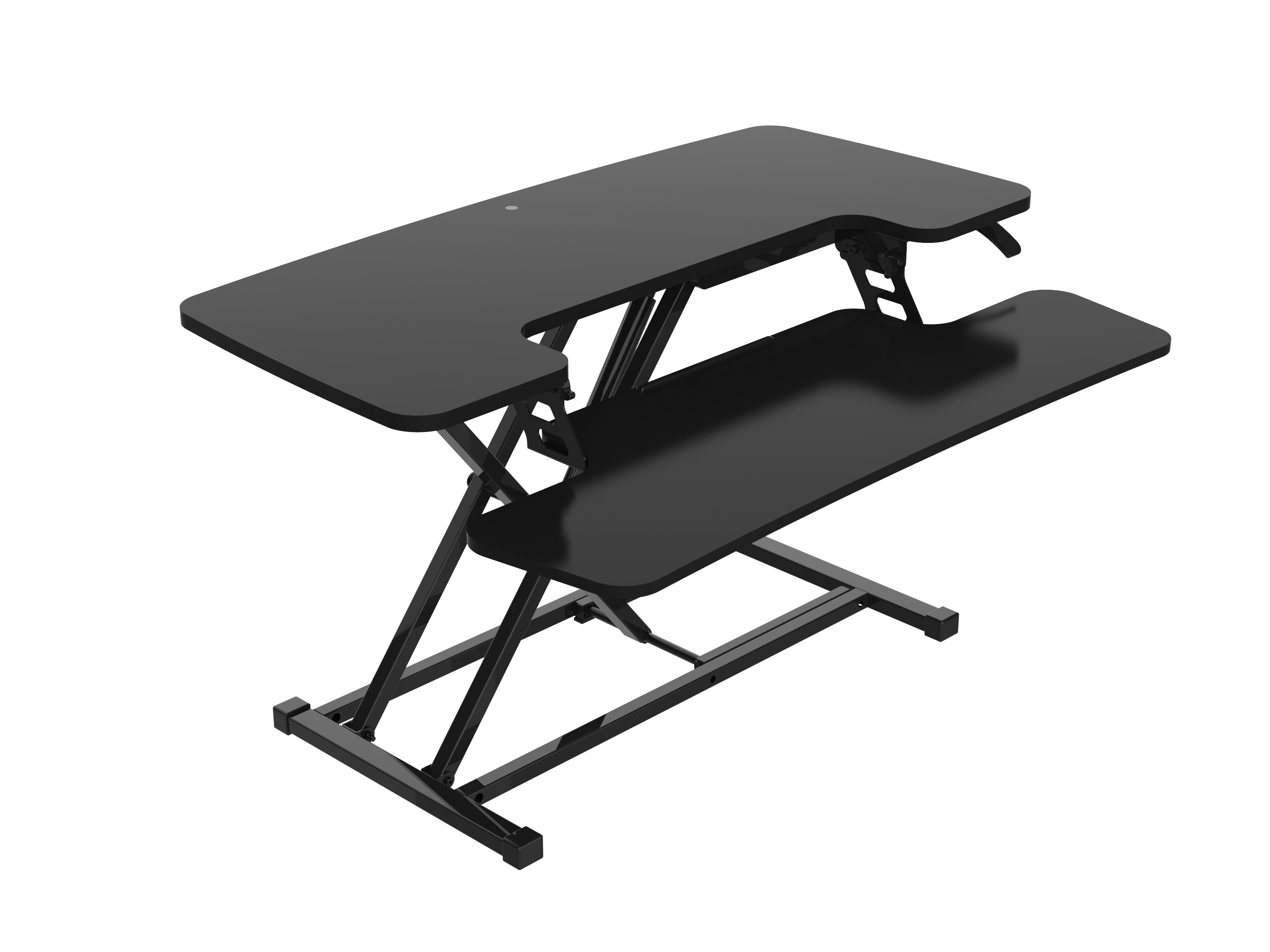 Revilo Desk Up Manual Standing Desk Converter, Slimline design in black color, perfect for elevating your workspace.