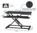 Revilo - Desk Up Manual Standing Desk Converter - Black