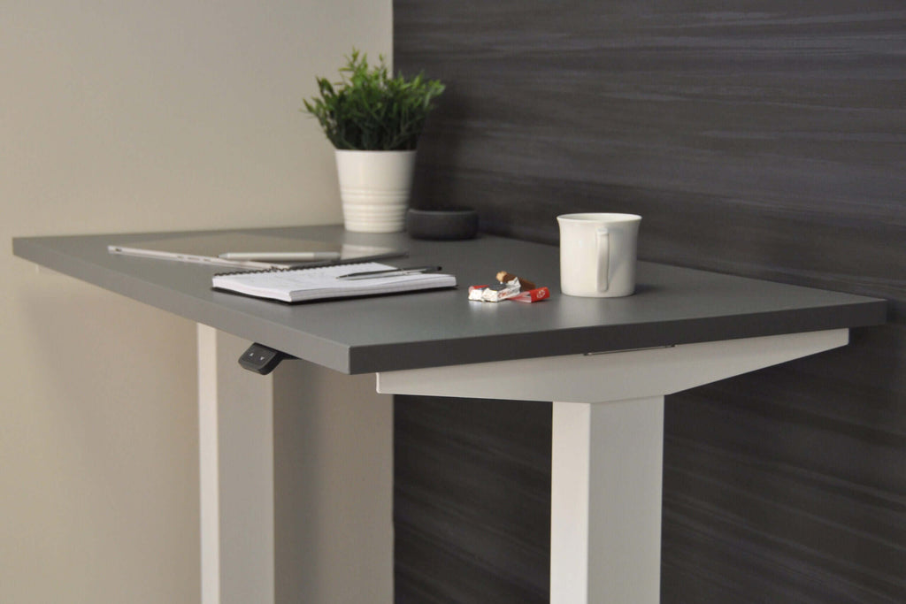 Mini: Compact Heavy-Duty Standing Desk with Dual Motors - Height Adjustable, Space-Saving, Tabletop 100 x 60cm