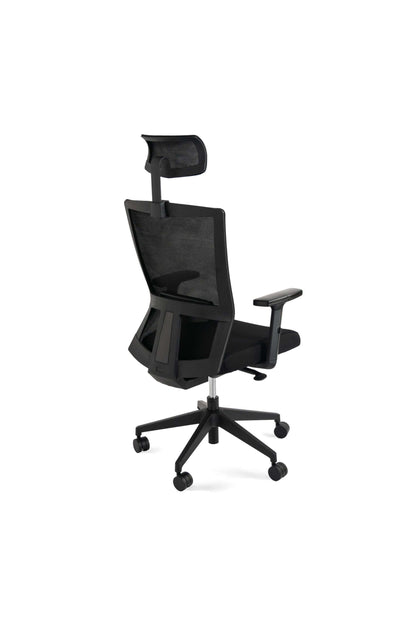 Power+ Ergonomic Mesh Office Chair with Adjustable Arms, Headrest & Seat Slide – Black