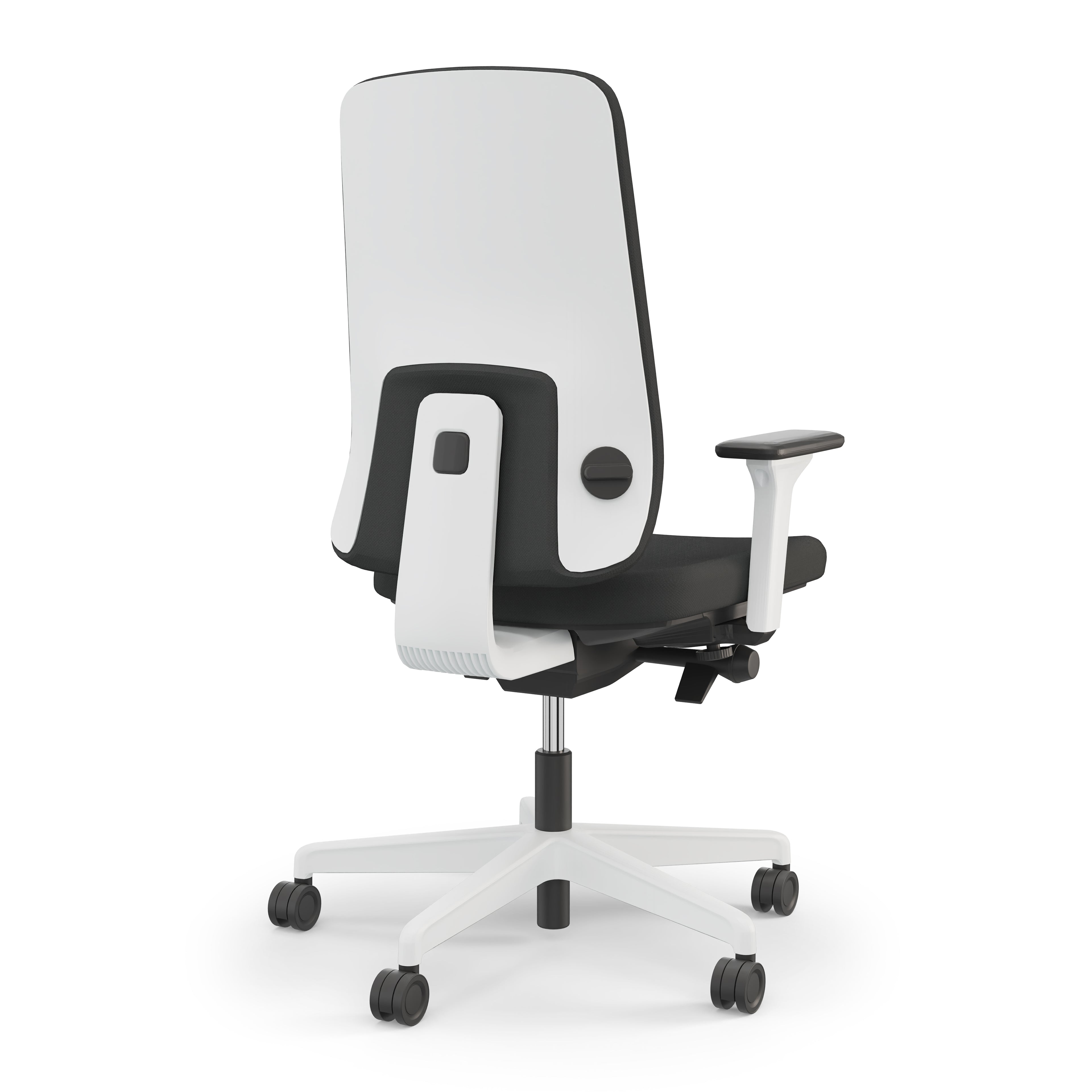 Viasit Prompt Too Ergonomic Task Chair with adjustable lumbar support and synchronic mechanism from the back.