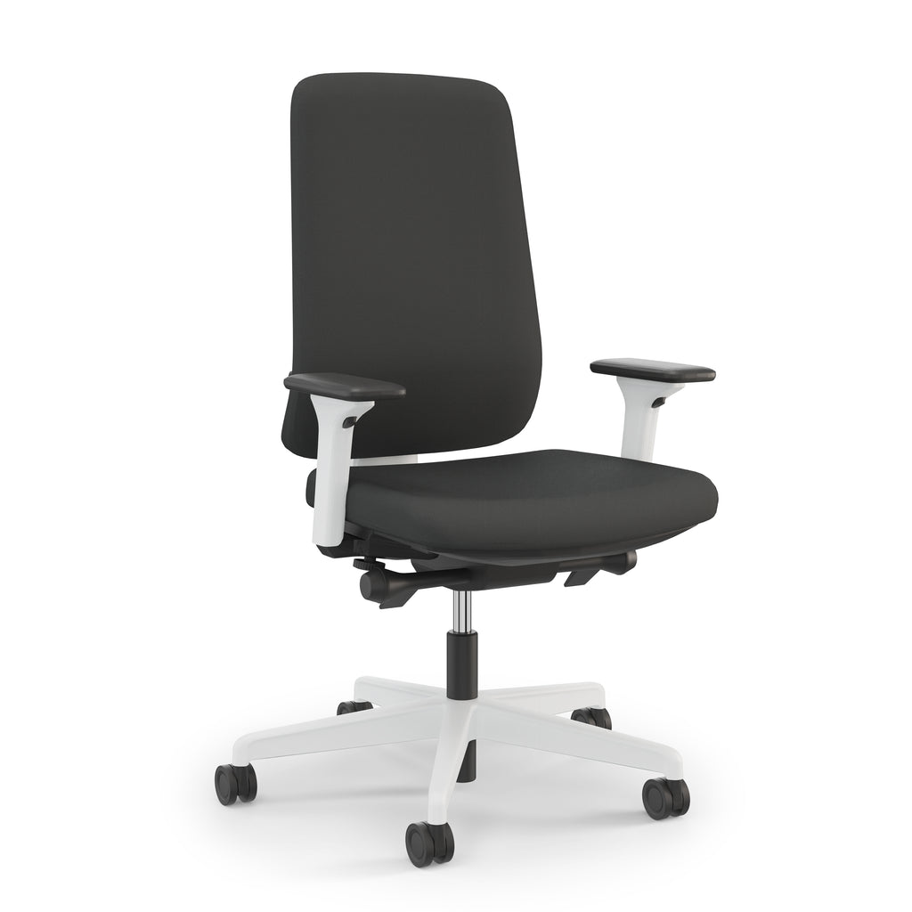 Viasit Prompt Too Ergonomic Task Chair with adjustable lumbar support and synchronic mechanism, ideal for modern offices.