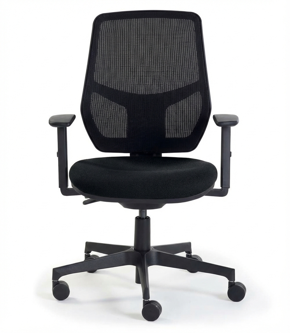 Remi Mesh: Ergonomic Task Chair with Adjustable Back & Contoured Foam Seat