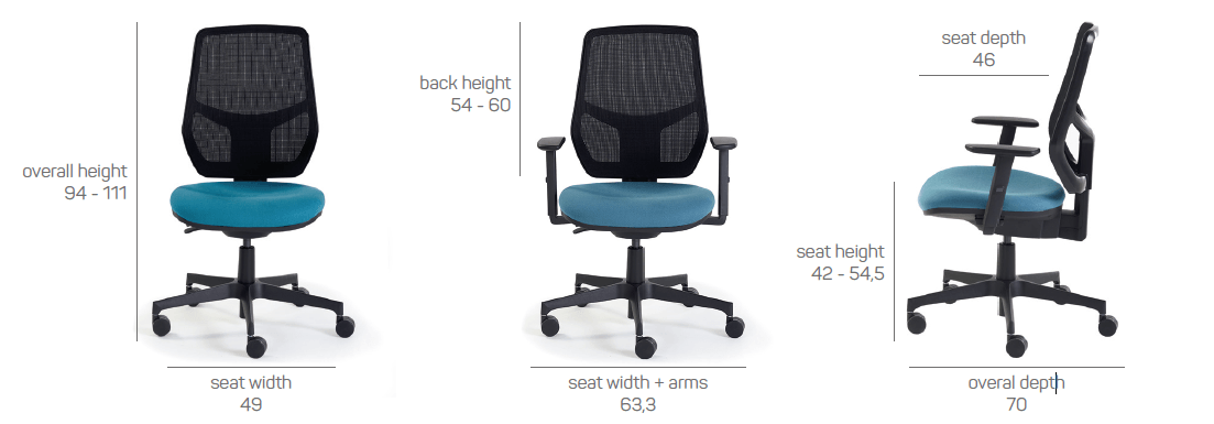 Remi Mesh: Ergonomic Task Chair with Adjustable Back & Contoured Foam Seat
