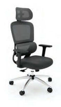 Ergonomic office chair with adjustable armrests, lumbar support, and headrest for optimal comfort.