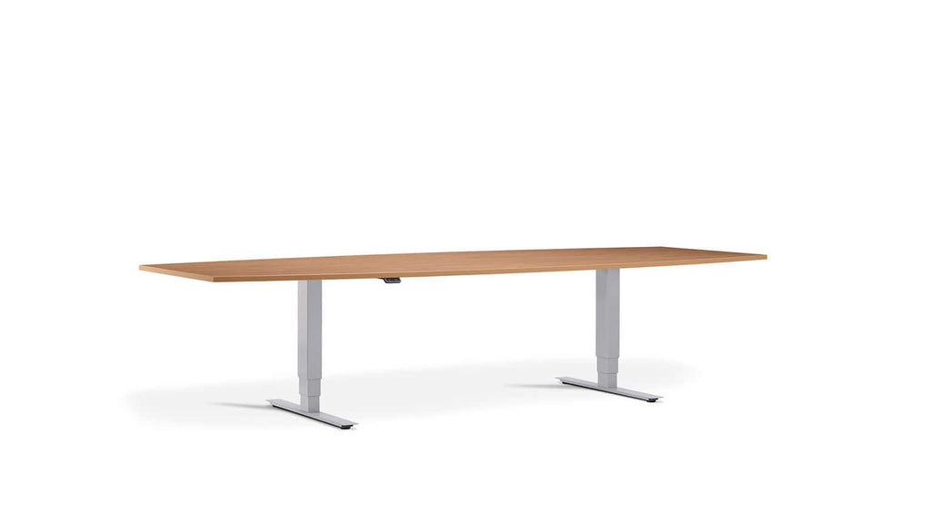 Meet: Height Adjustable Dining Table - Twin Motor, Barrel Style, Ergonomic Dining and Bar Table, Tabletop 240 x 100cm