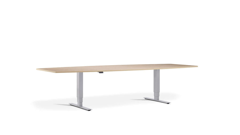 Meet: Height Adjustable Dining Table - Twin Motor, Barrel Style, Ergonomic Dining and Bar Table, Tabletop 240 x 100cm