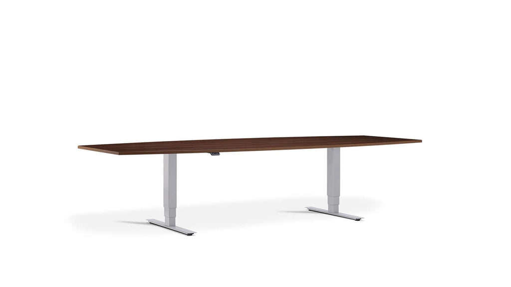 Meet: Height Adjustable Dining Table - Twin Motor, Barrel Style, Ergonomic Dining and Bar Table, Tabletop 240 x 100cm